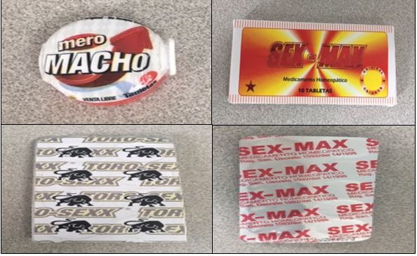 PRODUCTOS SIN REGISTRO SANITARIO: MERO MACHO, SEX-MAX Y TORO-SEXX