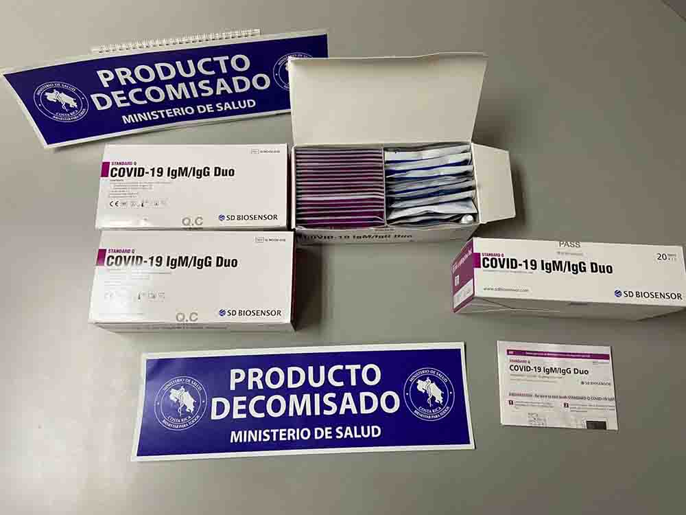 Salud decomisa 80 pruebas rápidas para detección del COVID-19