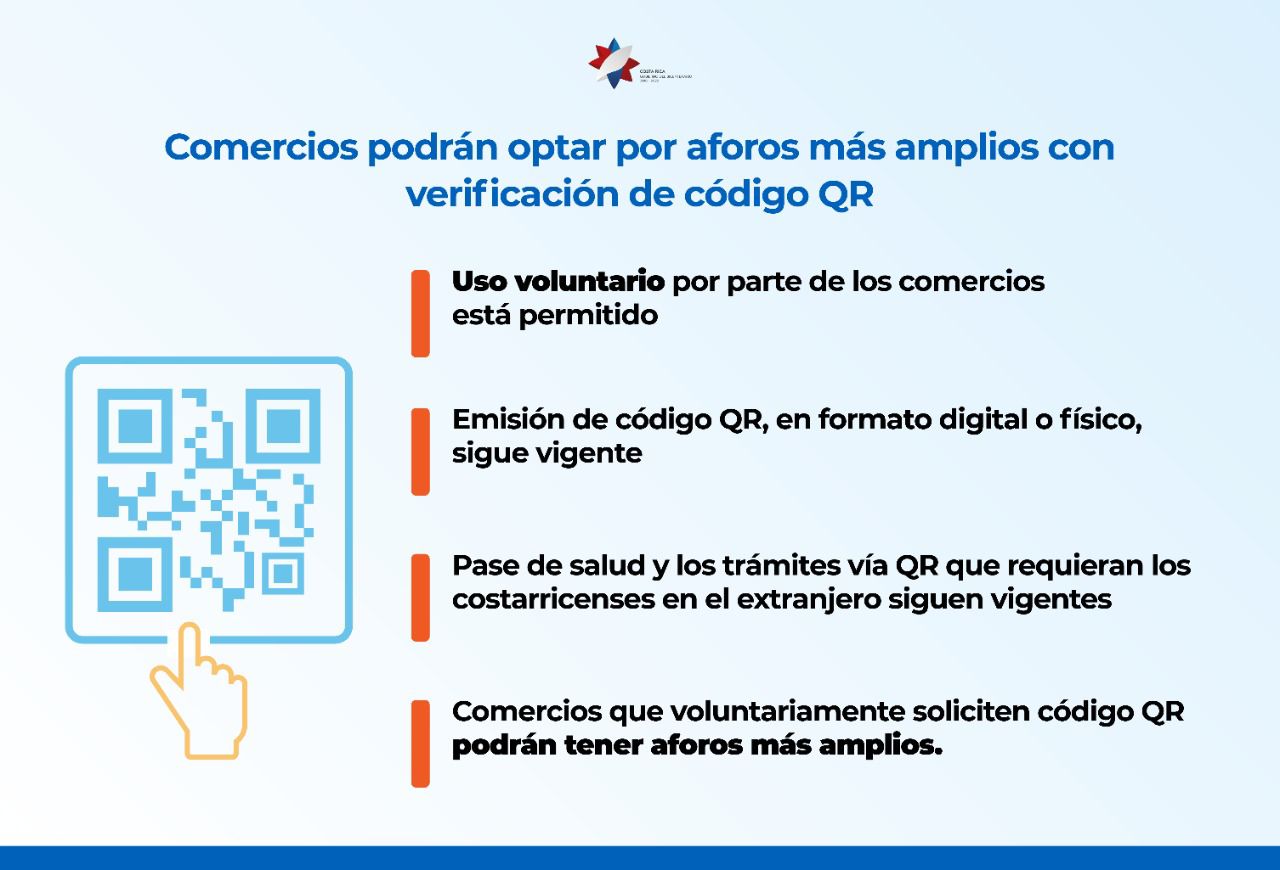 El Gobierno de la República anuncia que los comercios y actividades masivas que voluntariamente soliciten el código QR de vacunación COVID-19