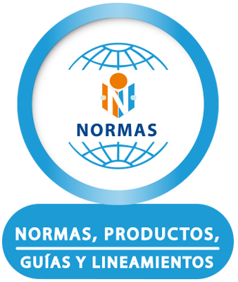 Botón Normas, Produtos, Guías y Lineamientos