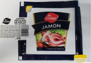 RETIRO VOLUNTARIO JAMON PECHUGA DE POLLO MARCA DON CRISTOBAL POR POSIBLE PRESENCIA DE TROZOS DE HUESO