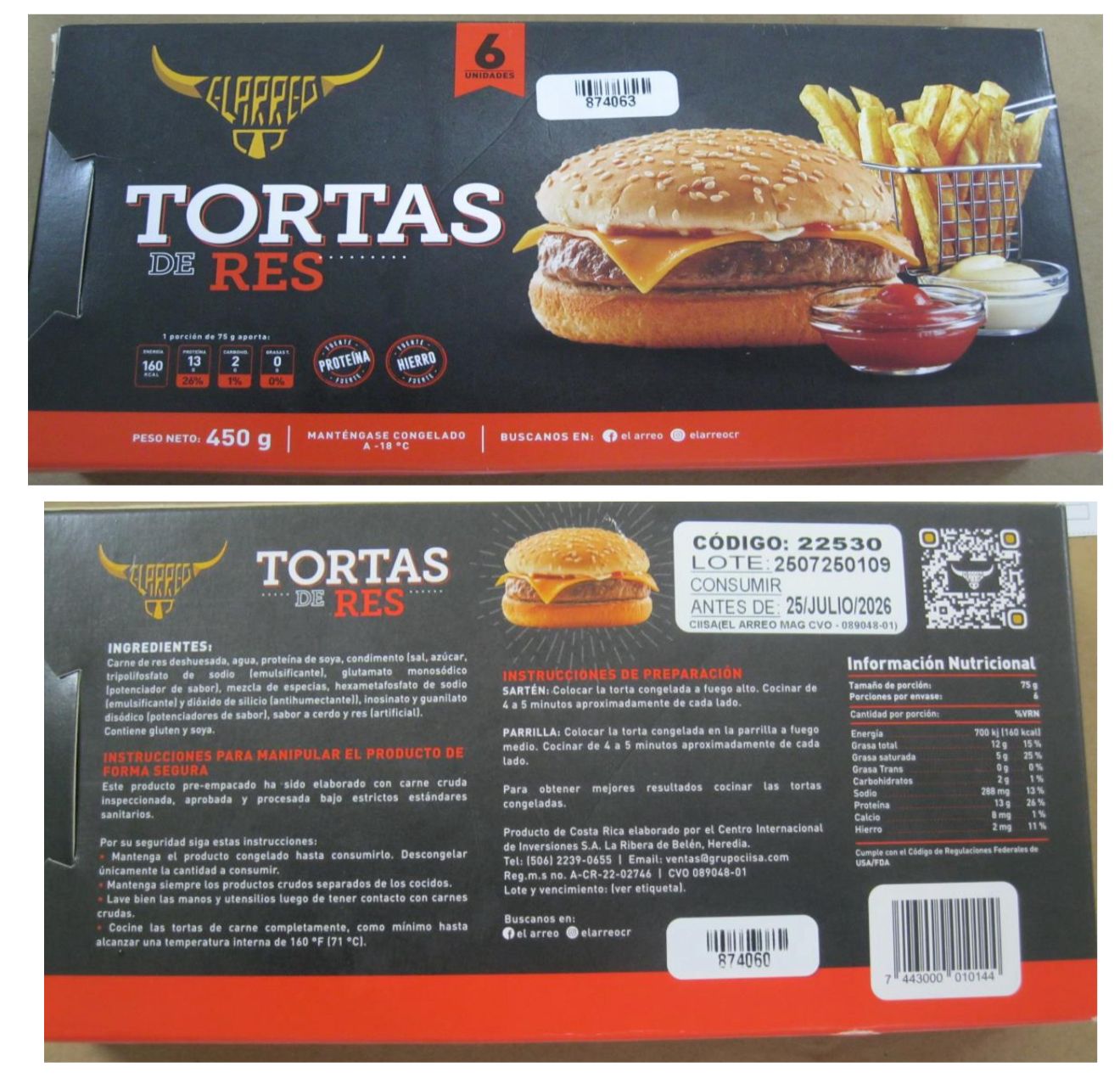 Ministerio de Salud emite advertencia sanitaria por presencia de Salmonella en tortas de res