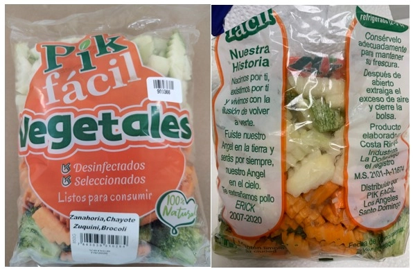 Advertencia Sanitaria sobre Presencia de Listeria Monocytogenes en Vegetales (Zanahoria, Chayote, Zuquini, Brócoli), Marca Pik Fácil